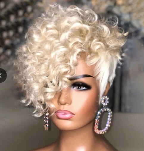 Short Curly Party Girl Hair (Black & Platinum)'s Code & Price