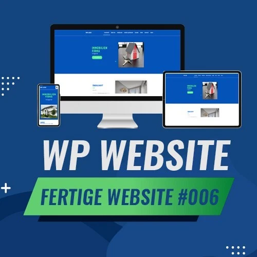 WordPress-fertige Website - Homepage Website | Immobilien | Makler Template #006