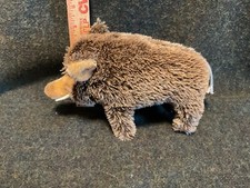 Vtg. Steiff Wild Boar 2670/15 dark grey with lite tips on fur has the button
