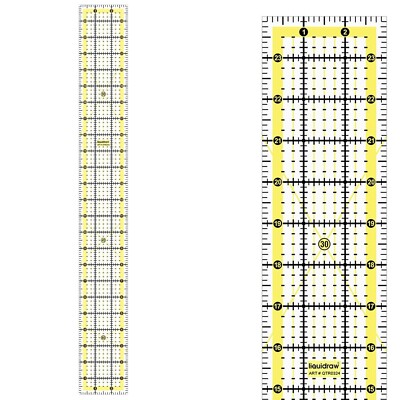 Liquidraw Stepplineal 3'''' x 24'''' Acryl Imperial Patchwork Rechteck Vorlage
