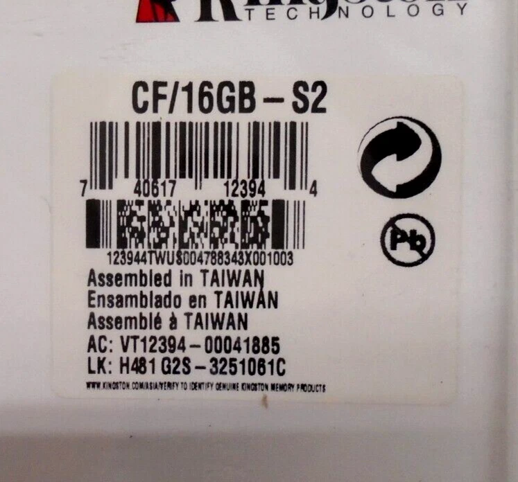 NEW SEALED Kingston 16 GB Elite Pro CompactFlash Memory Card | CF/16GB-S2 | 133X - Image 4 of 4