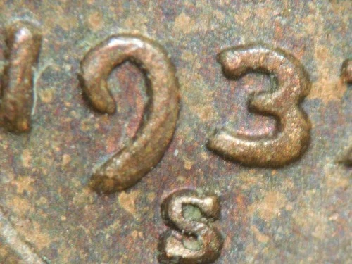 HIGH GRADE MINT ERROR 1937-S  LINCOLN WHEAT CENT DDO#2   AU