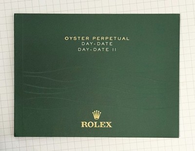 Rolex Day Date & Day Date II Manual und Garantie Booklet  11-2012 deutsch