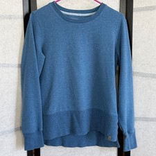 L.L. Bean Cozy Split Hem Sweatshirt  Size XS Petite generous  Blue Heather
