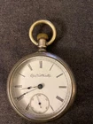 Antique Elgin National Watch Co Pocket Watch Dueber Silverine Case Vintage