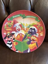 VTG 1995 McDonald's Christmas Plate Seasons Greetings Ronald Hamburglar