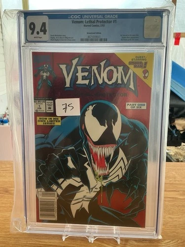 Venom Lethal Protector #1 CGC 9.4 White Pages 1993 Fresh Graded