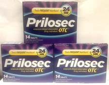 Prilosec Treats Frequent Heartburn, 3 Packs(14 Tablets each) Exp:01/2026