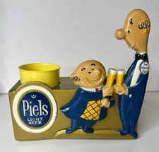 VTG 1956 Piels Light Beer Caddy Swizzle Holder Metal Harry Bert Bar Adverting NY