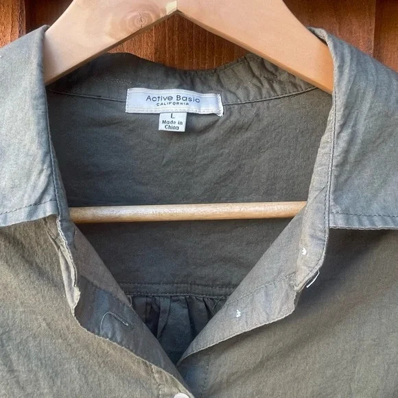 Women’s Active Basic Olive Army Green Collared Ca… - image 3