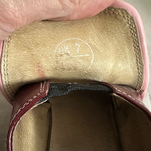 Y2K John Fluevog burgunderrote Leder-Slipper – Damengröße 9 Sternnähte - Bild 3 von 9