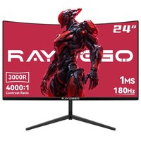 Raywego 24 Inch Curved Gaming Monitor 180Hz FHD 1ms Used Excellent