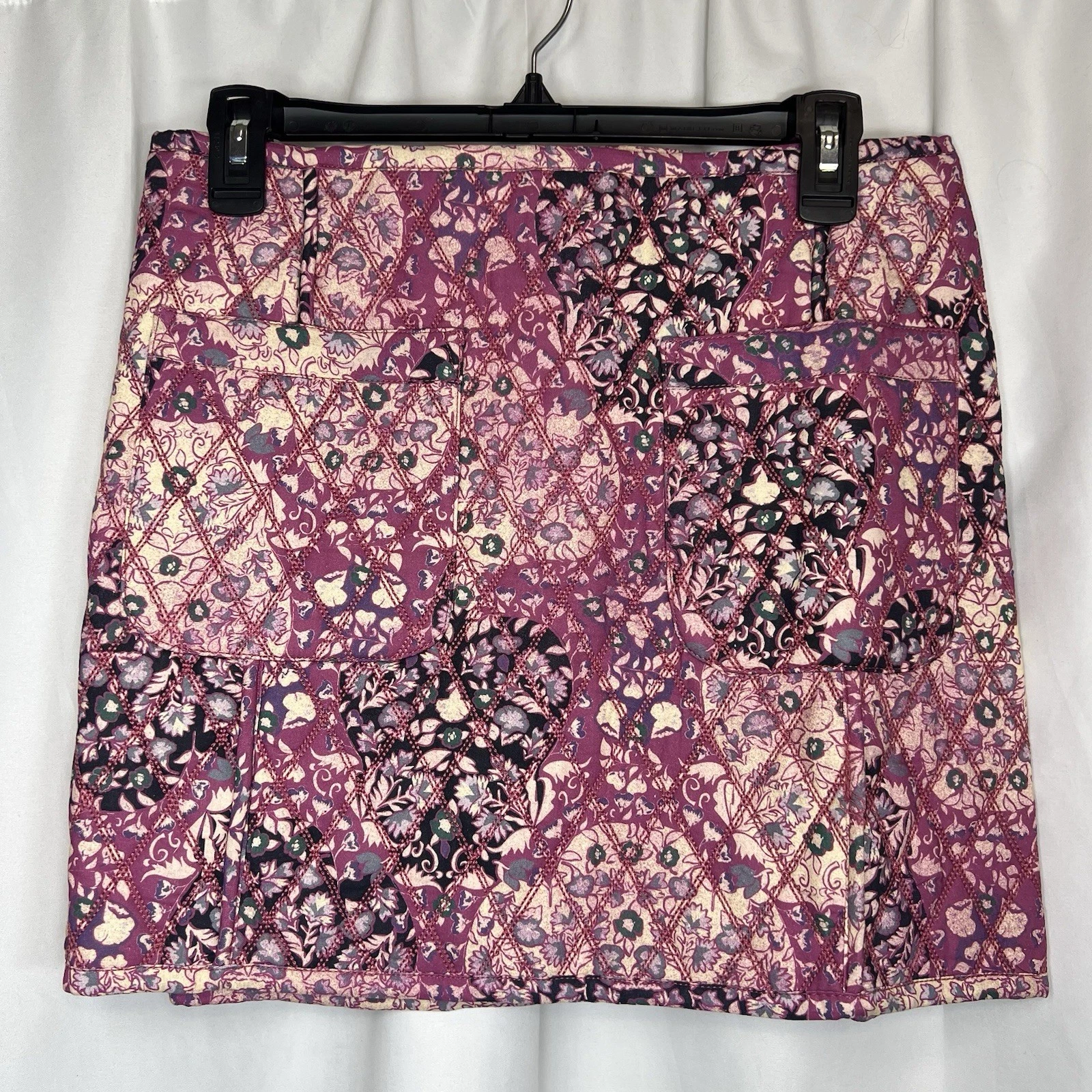 Free People Darla Quilted Mini Skirt Sweetheart Combo Tapestry 12 Festive Boho