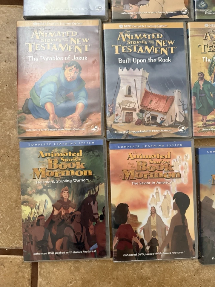 Lot of 25 Nest Animated Stories From The Bible & New Testament Christian DVDs * - Image 2 of 4