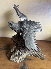 Franklin Mint The Alaska Chilkat Bald Eagle Preserve Pewter Eagle Paul Brunelle