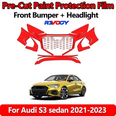 8.5Mil PreCut Front Bumper PPF Kit Film For Audi S3 sedan 2021-2023