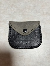 Vintage Pair of American Indian Chief Leather Coin Purses