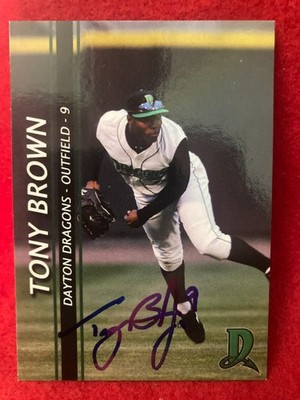Tony Brown 2009 Dayton Dragons Choice Cincinnati Reds SIGNED