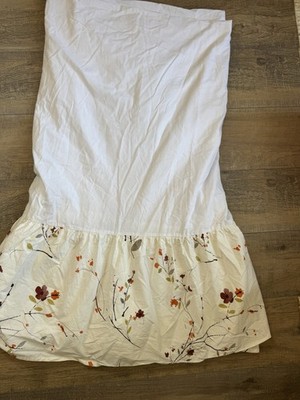 Crate & Barrel Sakura Full Bedskirt Dust Ruffle