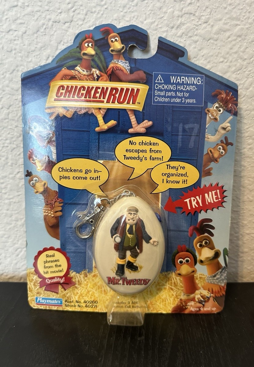 Lot Of 4-Vintage 2000 Chicken Run Lot of Talking Keychain Toy Clip