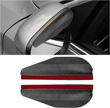 2PCS Car Rear View Mirror Rain Visor Eyebrow- Smoke Visor Guard for Car Side Mir