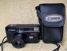 Canon Sure Shot TeleMax Date 35mm Point Shoot Film Camera W/ Case Tested