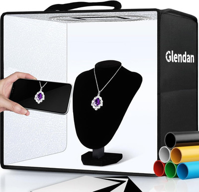 Portable Photo Studio Light Box,12''X12'' Professional Dimmable Shooting Tent Kit
