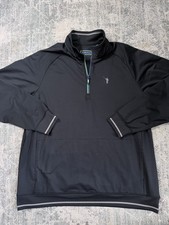 William Murray Chip Shot Performance Pullover Mens 2xl Black Quarter Zip Golf