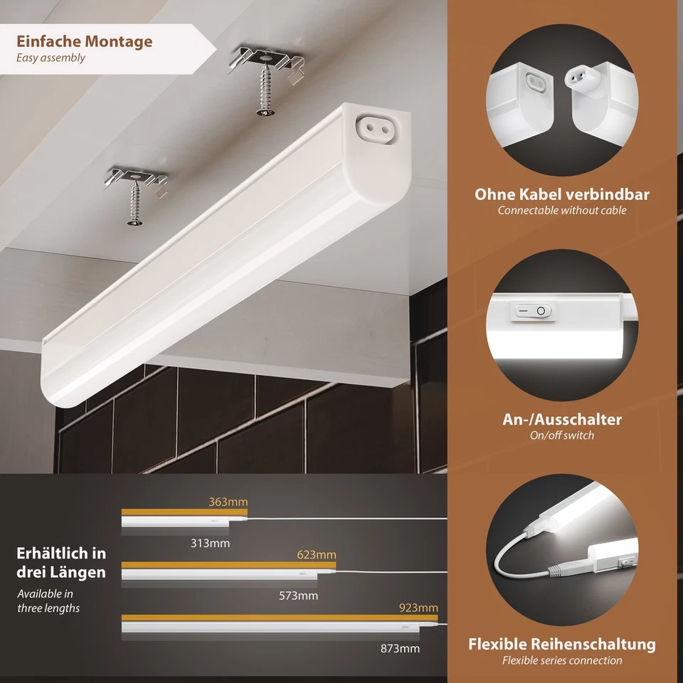 LED Unterbauleuchte RIGEL, Stecker, 31cm, weiß - Bild 2 von 4