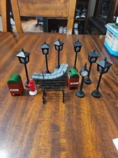 Dept 56 Mailbox Fire Hydrant Clock Steet Lights Bench Wall Christmas Village