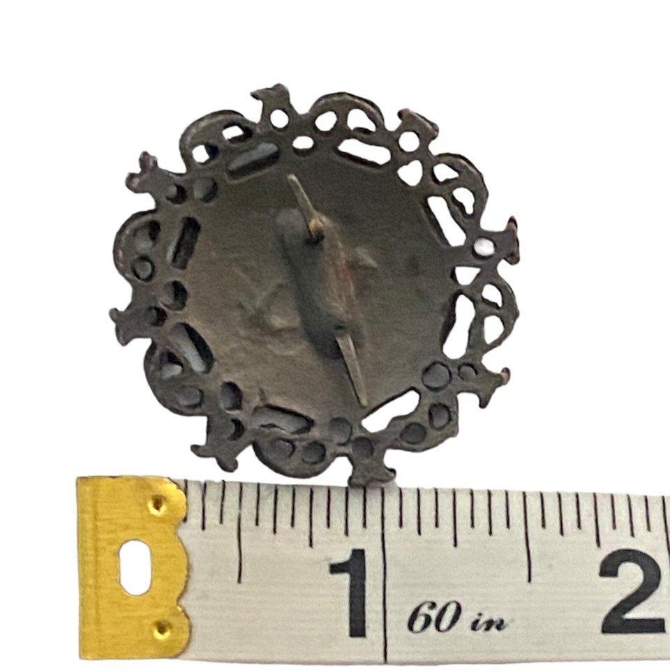 Antique Napoleon Empereur Coin Clip Brad Brooch Collar Jacket Pin