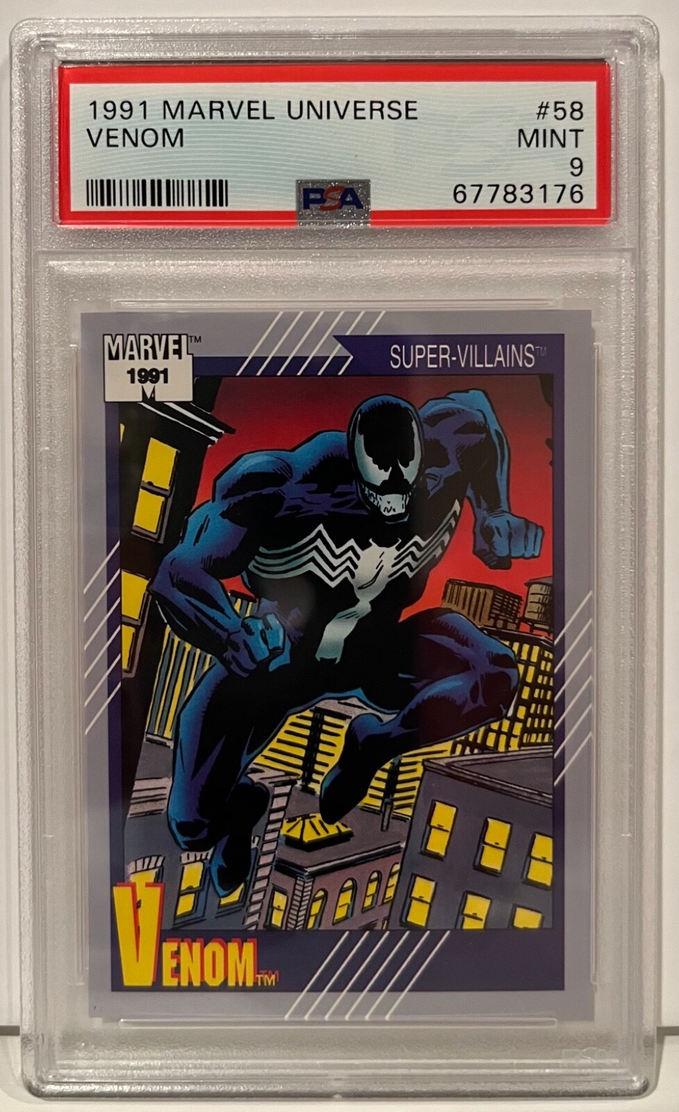 1991 Marvel Universe Venom #58, PSA 9 Mint!