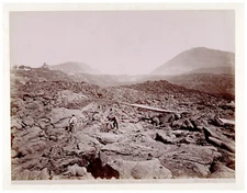 Italy, Contorni di Napoli, Vesuvius, lava of 1858, Brogi Albumen print  