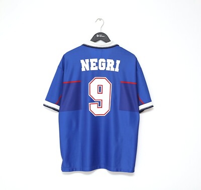 1997/98 NEGRI #9 Rangers Vintage Nike European Home Football Shirt