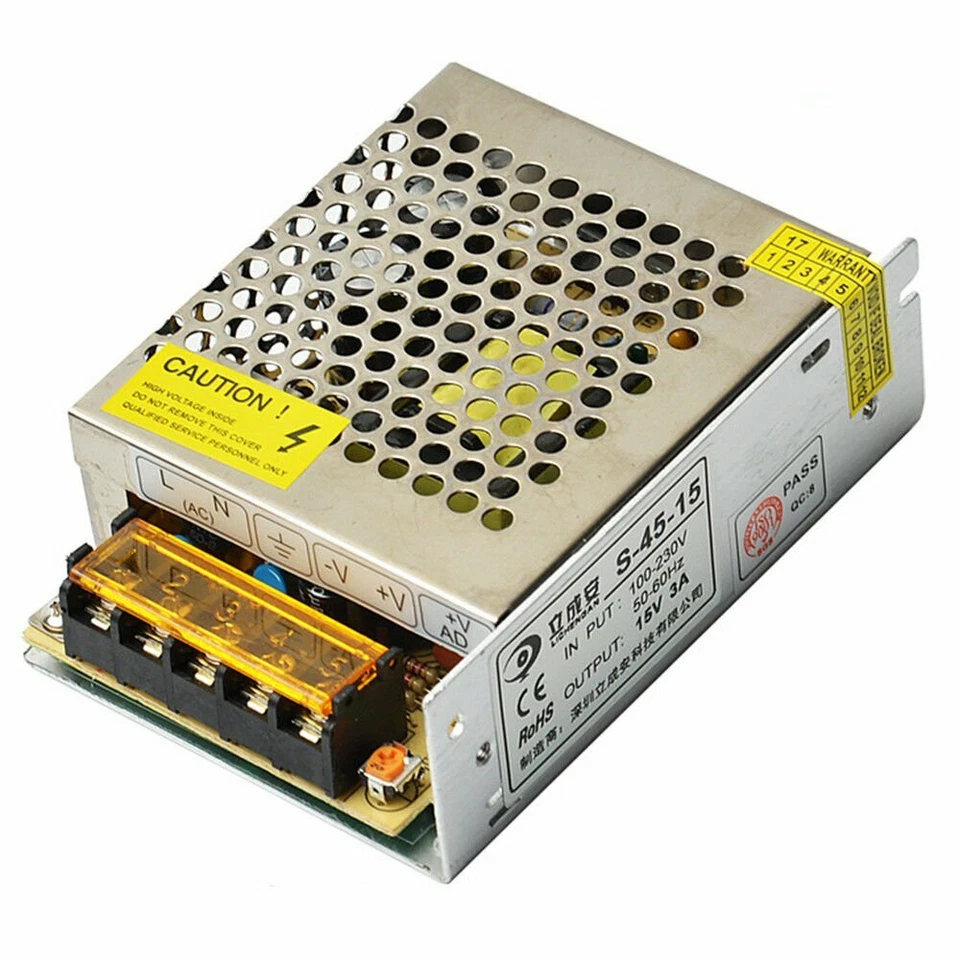 AC To DC15V 3A/5A/10A/20A/30A Switch Driver Power Supply Monitor Centralized LED - Image 2 of 4