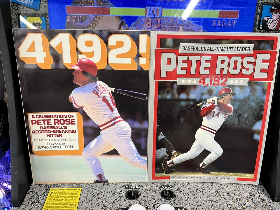2 Pete Rose 4192 Books + 9/11/85 Postmarked Program + Yearbook & Media Guide - Image 2 of 4