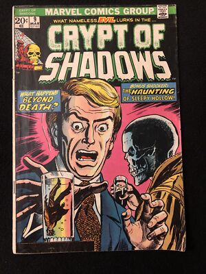 CRYPT OF SHADOWS 9 5.0 1974 MARVEL THE HAUNTING OF SLEEPY HALLOW LM