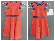 Janie and Jack Summer Grapefruit Geo Jacquard Dress Girls Size 7