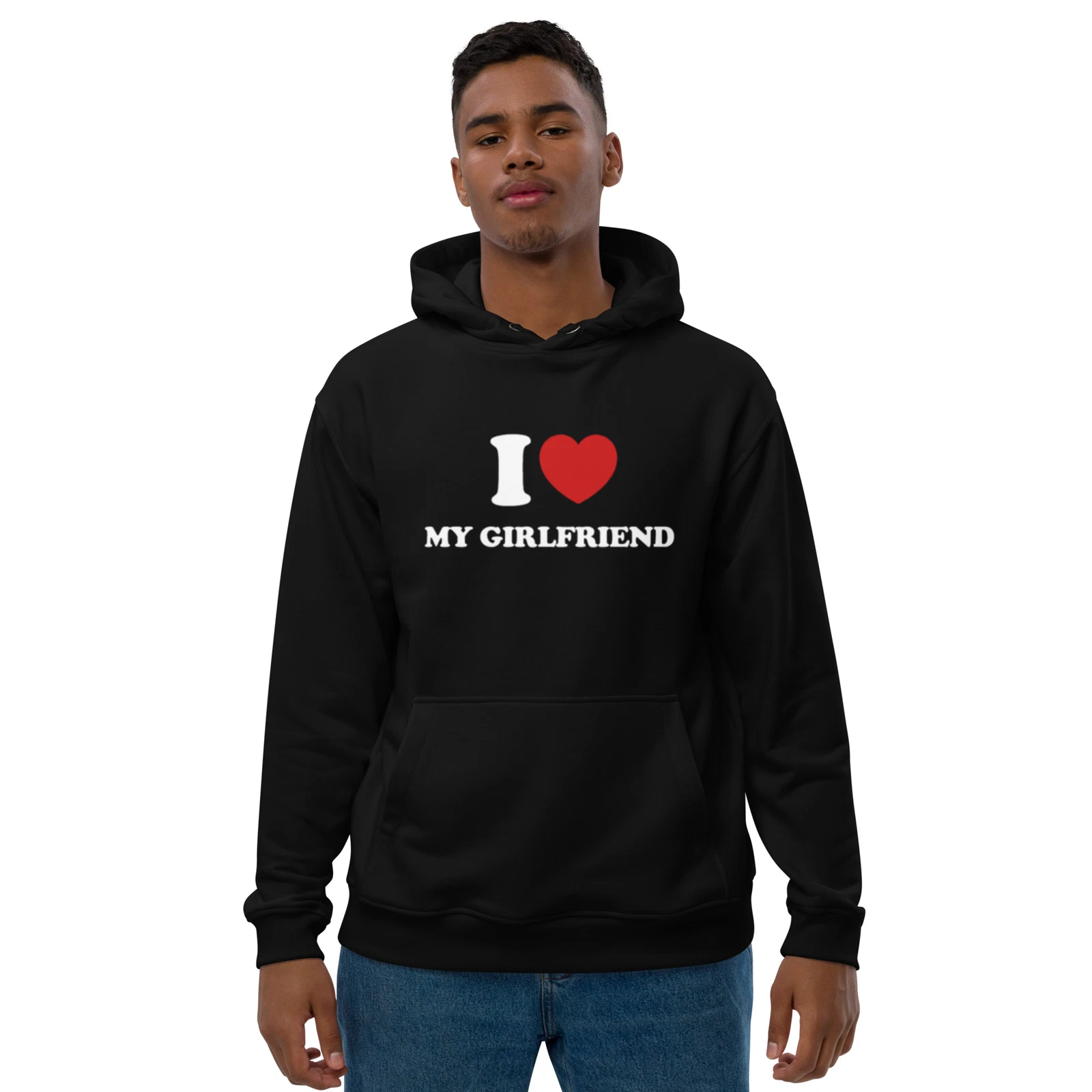 I Heart My Girlfriend Premium eco hoodie