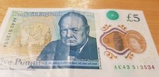 £5 Note AK43 513534