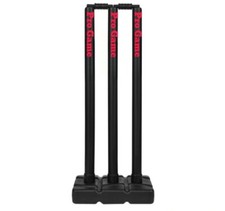 Pro Game Plastic Cricket Stump Set with 3 Stumps, 2 Bails and 1 Base