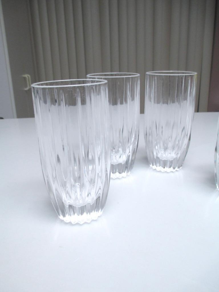 SET OF 4 MIKASA PARK LANE 5 5/8" HEAVY HIGHBALL CRYSTAL 10 OZ GLASSES