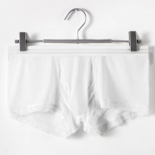 Mens Underwear Breathable Boxer Briefs Separate Penis Pouch Translucent Panties❤ - Picture 15 of 27