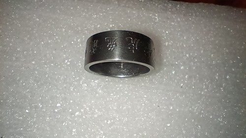 8mm Titanium I Do Forever Chinese Symbol Ring - Picture 4 of 10