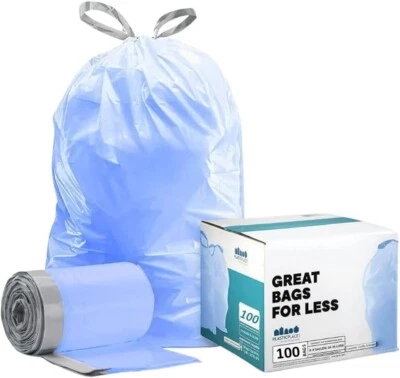 Plasticplace Custom Fit Trash Bags Compatible with simplehuman Code H, 100 Count