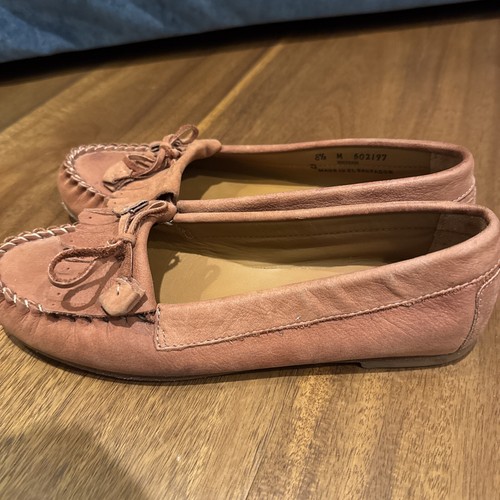LL Bean Signature Pink Women’s Tassel Moccasins Loafers Shoes size 8.5 - Picture 5 of 7