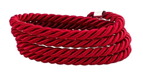 Bracciale Uomo Donna intrecciato 2-3 Giri Braccialetto con Gancio Argento/Rosso - Foto 3 di 5