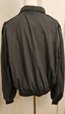 Vintage Members Only Mens Black Size 42 Iconic Racer Full