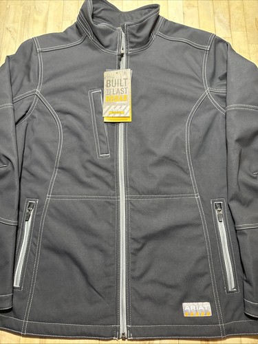 Ariat Rebar Stretch Canvas Softshell Jacket Black Women’s 2XL Workwear