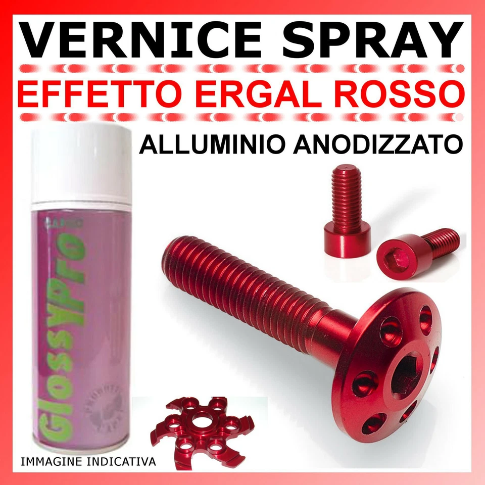 VERNICE SPRAY EFFETTO ERGAL ROSSO - ALLUMINIO ANODIZZATO 400ml. PROFESSIONALE